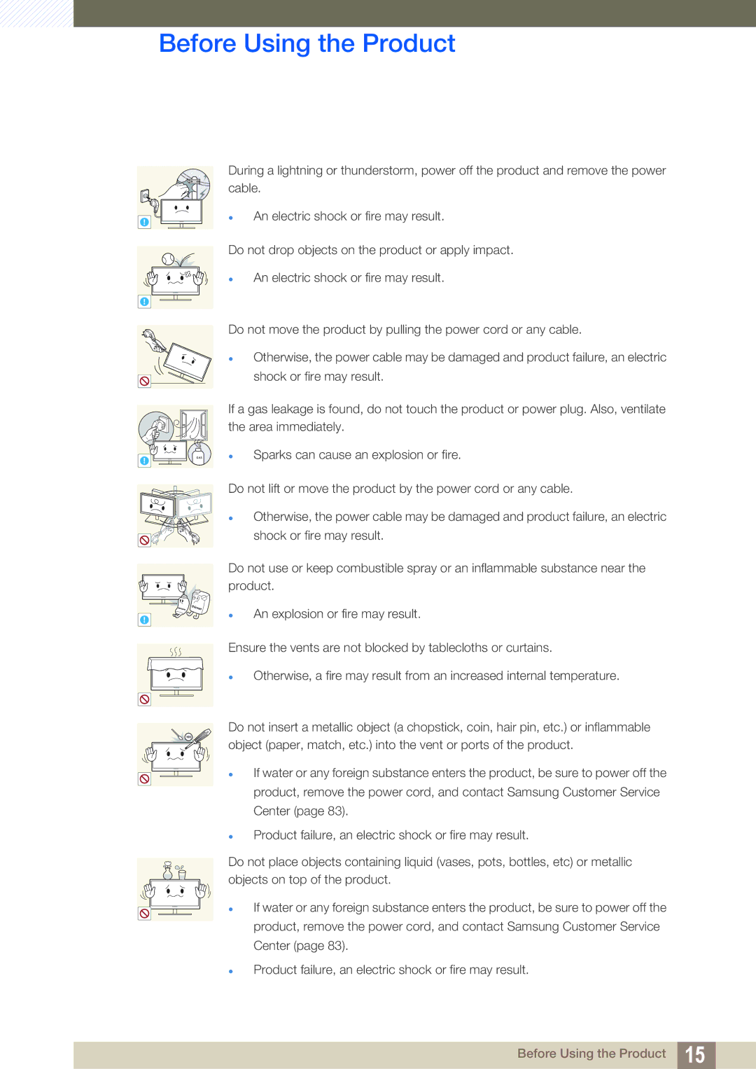 Samsung S22C150N, S22B150N user manual Gas 