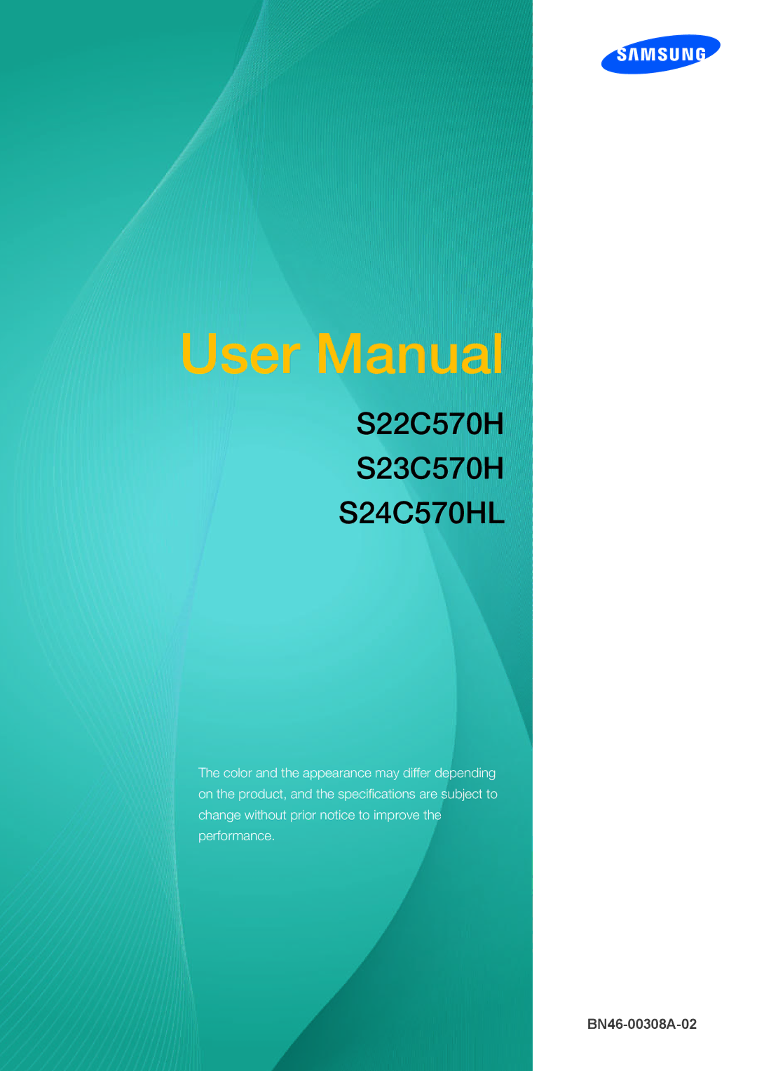 Samsung S27C570H user manual S22C570H S23C570H S24C570HL 