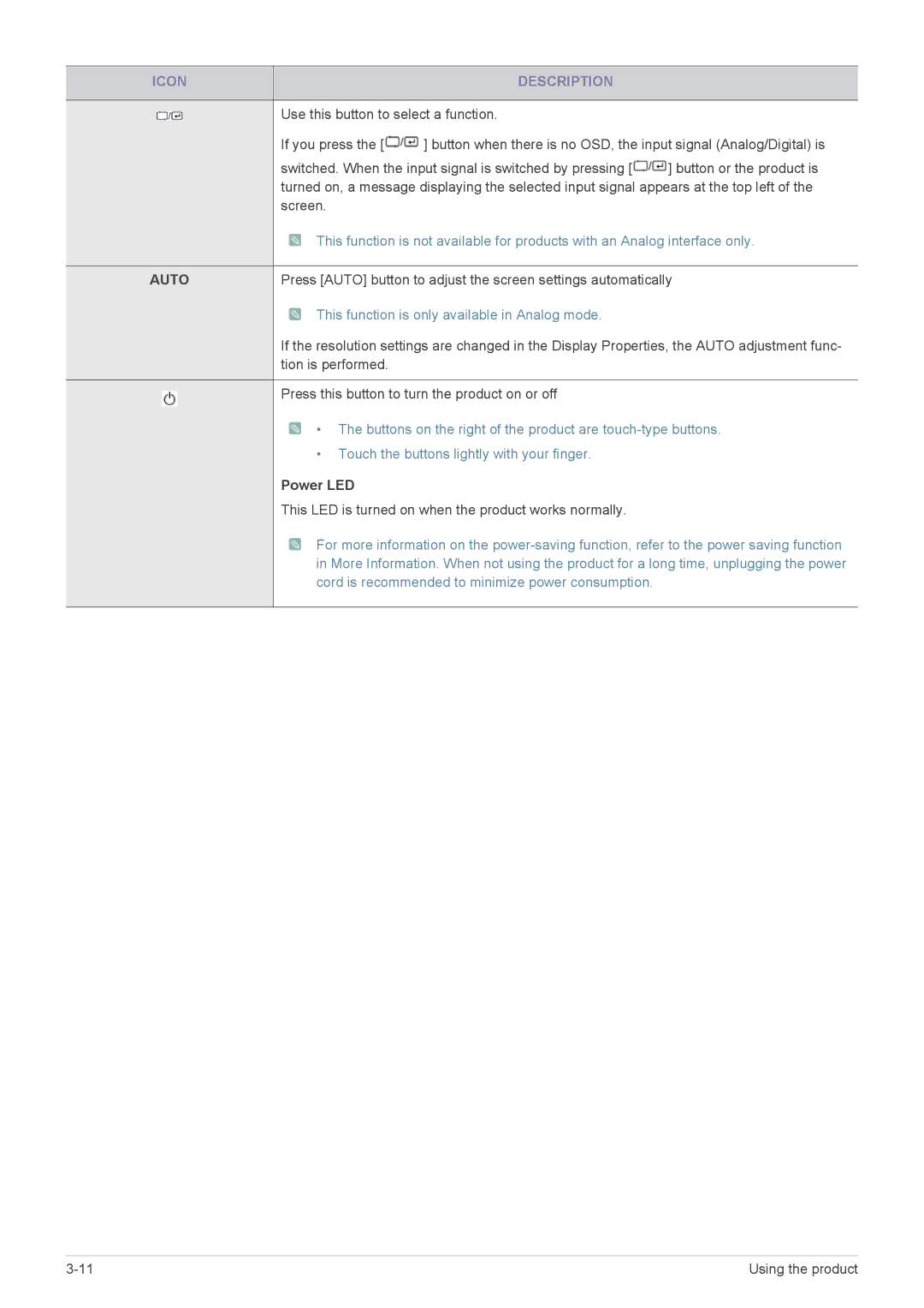 Samsung S24A300BL, S23A300B, S22A300B, S20A300N, S20A300B, S19A300B, S19A300N user manual Auto 