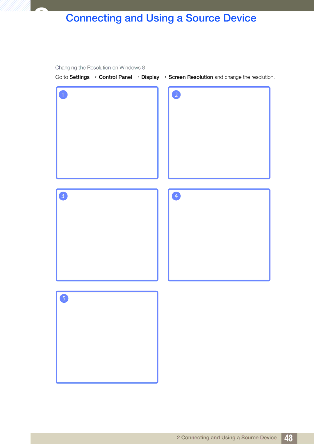 Samsung S24C300HL, S22C300H user manual Connecting and Using a Source Device 