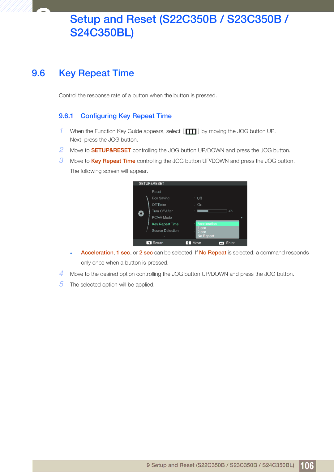 Samsung S24C350HL, S22C350H user manual Off Timer Turn Off After PC/AV Mode 