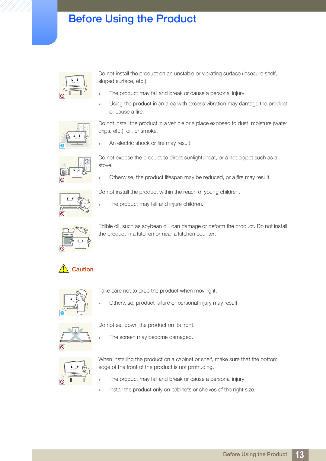 Samsung S24C650PL user manual Before Using the Product 