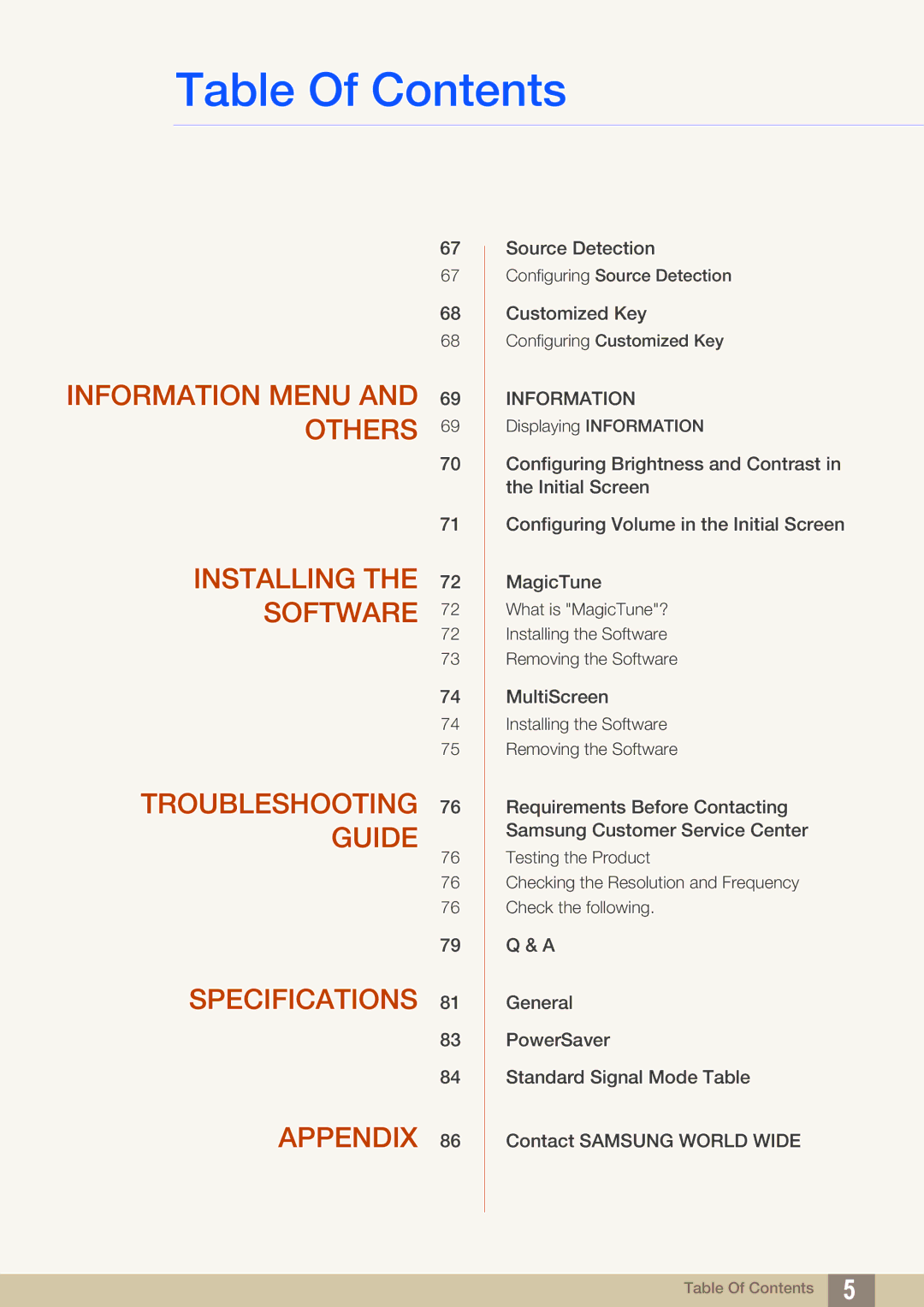 Samsung S24C750P user manual Appendix 