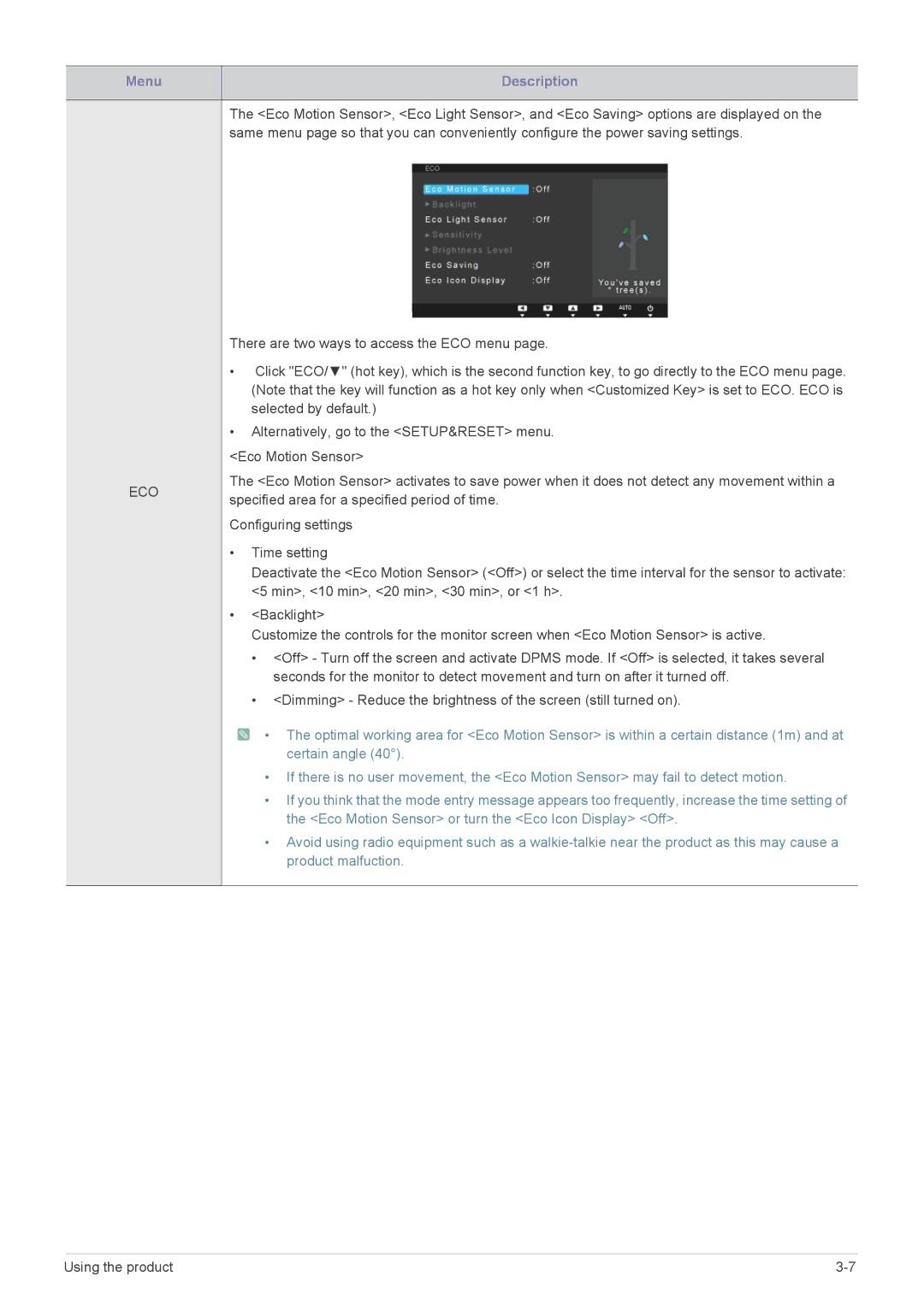 Samsung S20A550H, S27A550H, S23A550H user manual Specified area for a specified period of time 