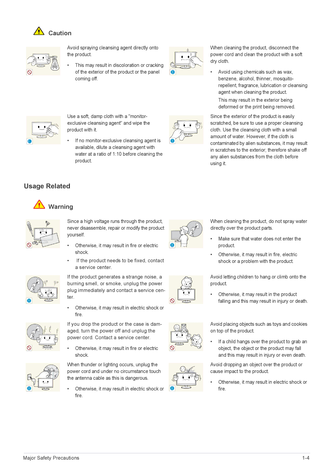 Samsung S27A550H, S23A550H, S20A550H user manual Usage Related 