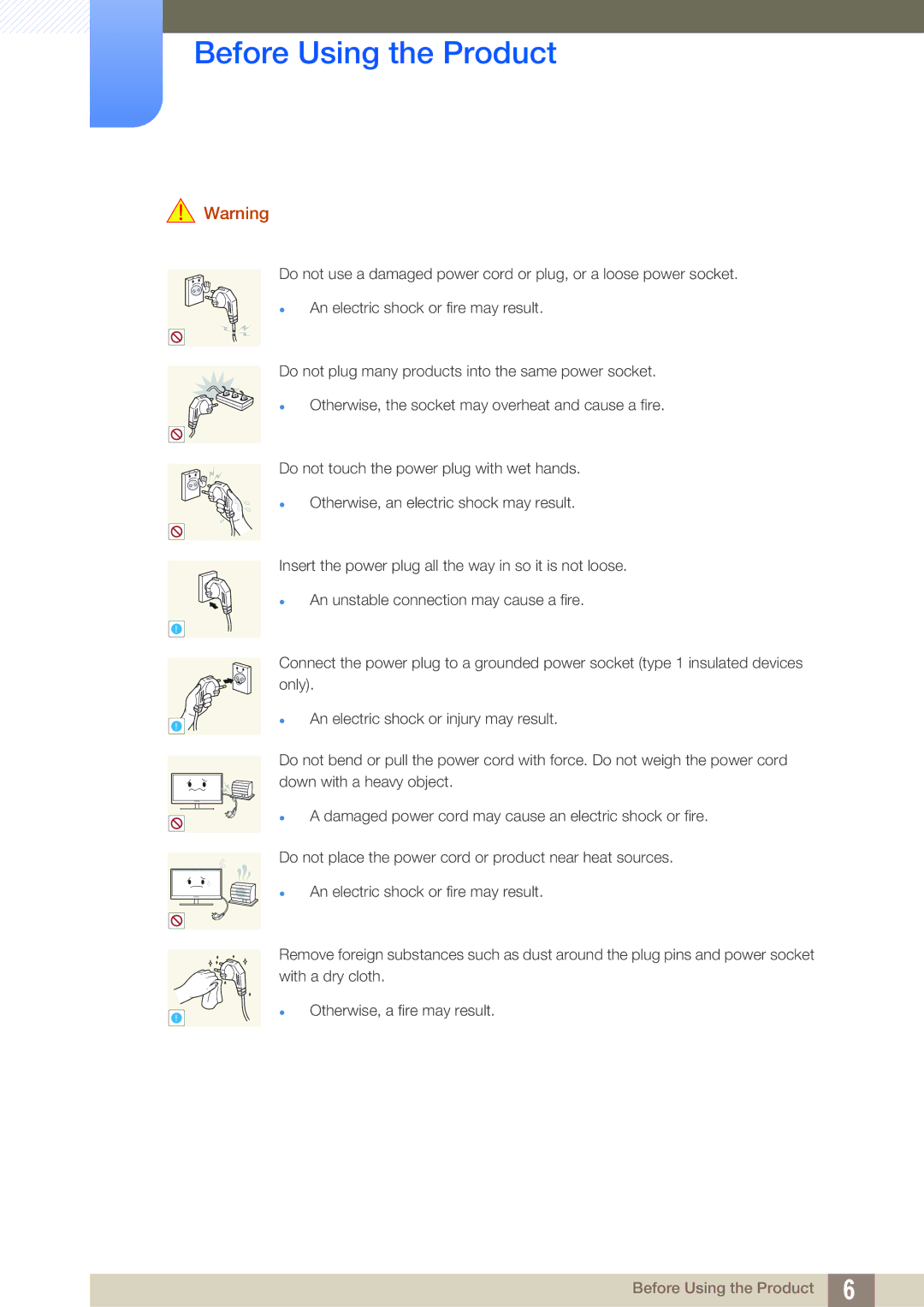 Samsung S27A750D, S23A750D user manual Before Using the Product 