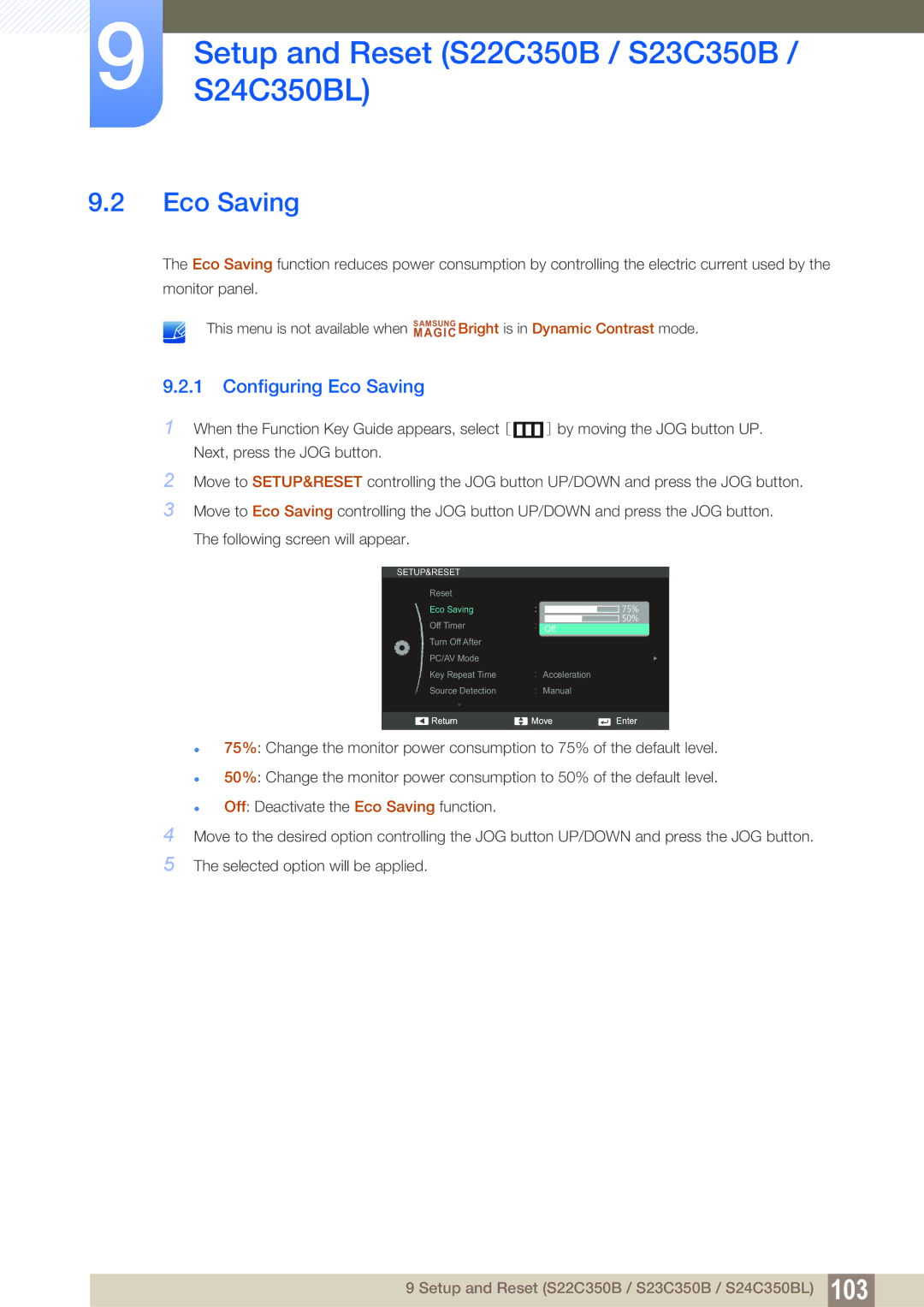 Samsung S27C350H user manual Return Move Enter 