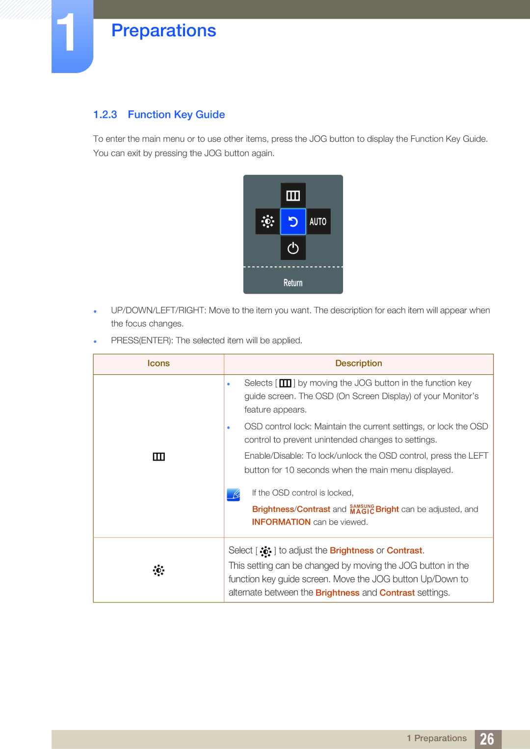 Samsung S27C350H user manual Function Key Guide, Auto 