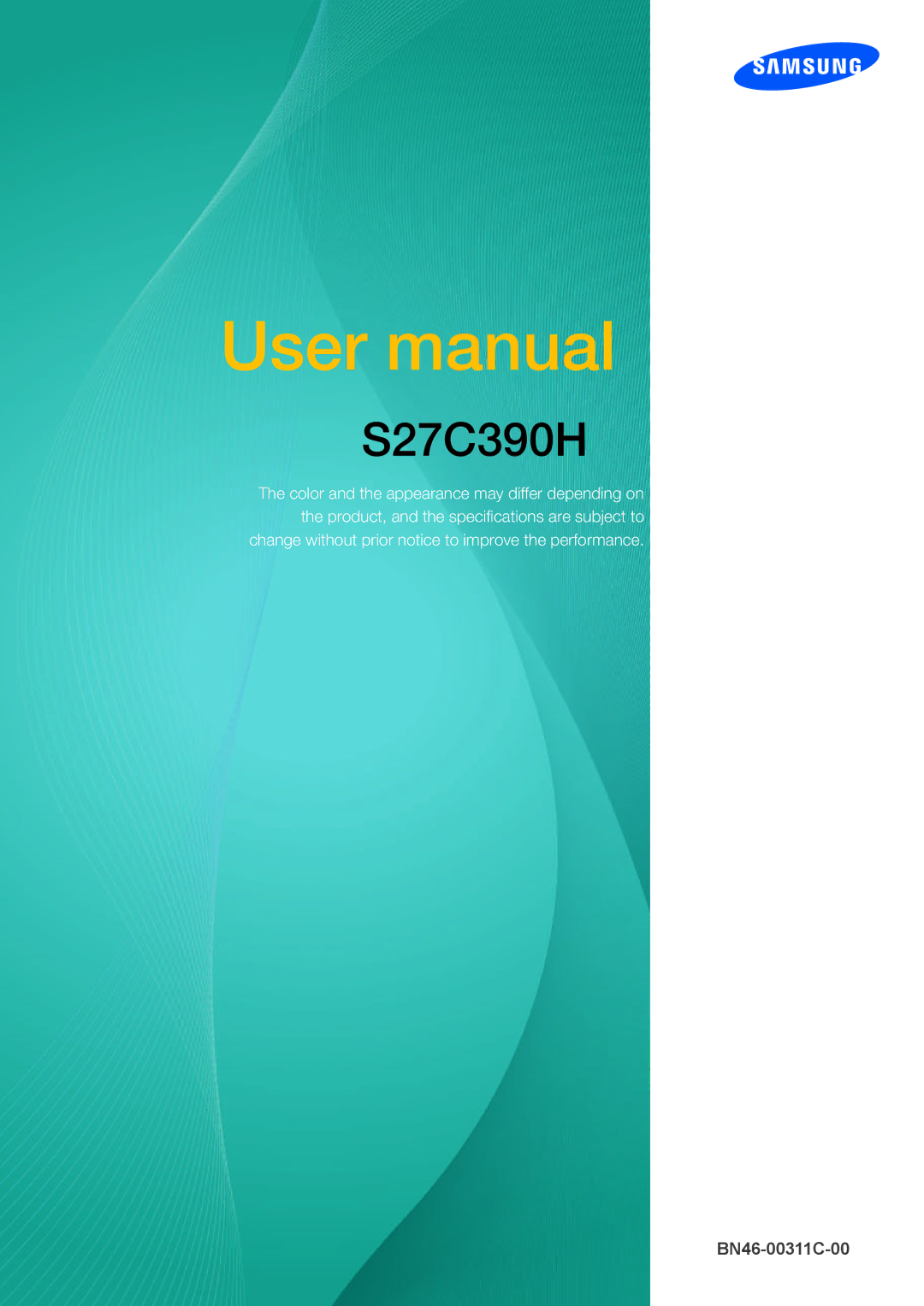 Samsung S27C390H user manual 