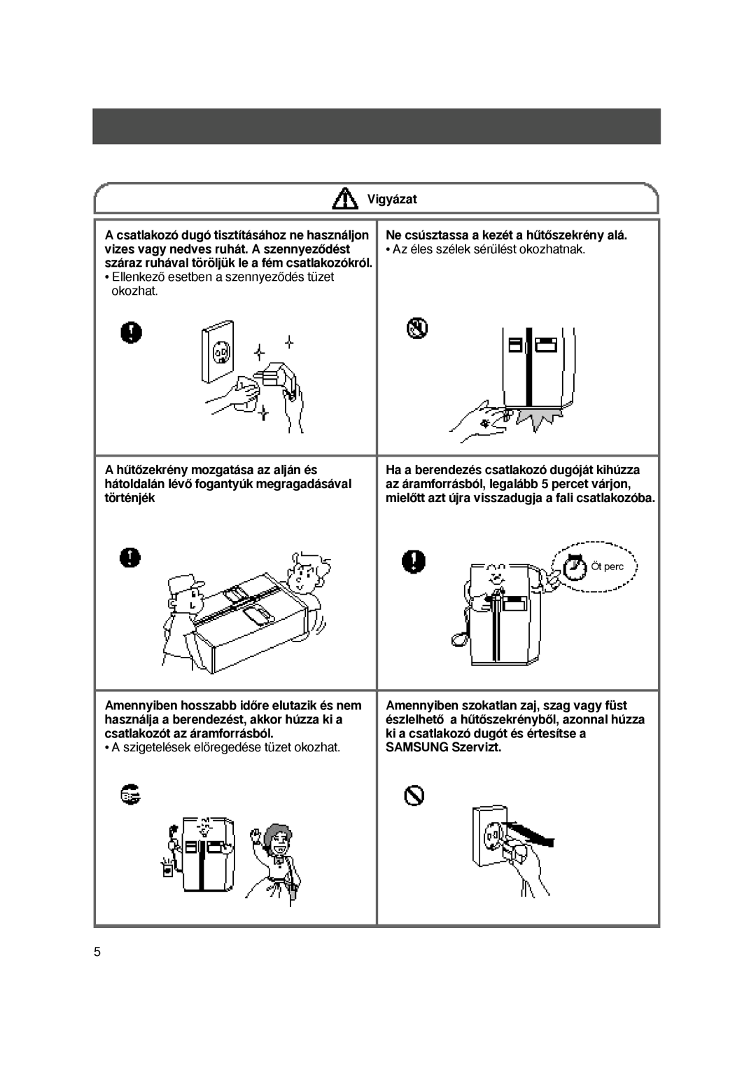 Samsung S27EHESWQN/SPL, S24AHESWQN/XEH manual EllenkezoÉ esetben a szennyezoÉdes tu/zet okozhat 