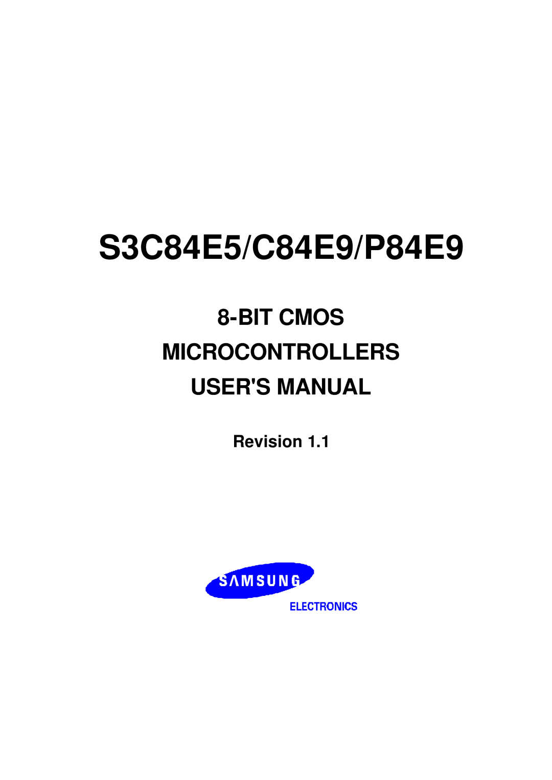 Samsung user manual S3C84E5/C84E9/P84E9 