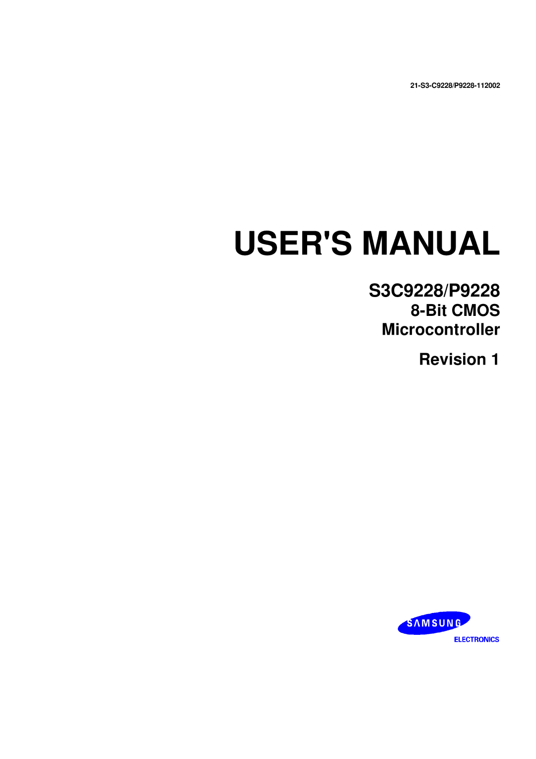 Samsung 8-Bit CMOS Microcontroller user manual S3C9228/P9228 