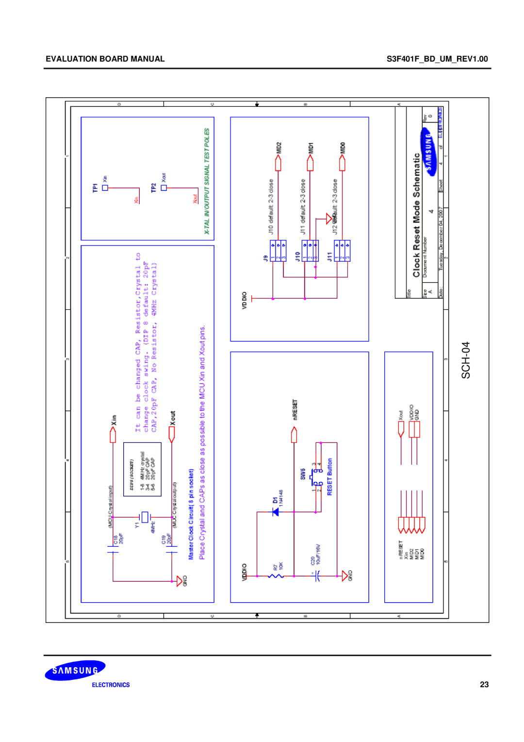 Samsung S3F401F manual SCH-04 