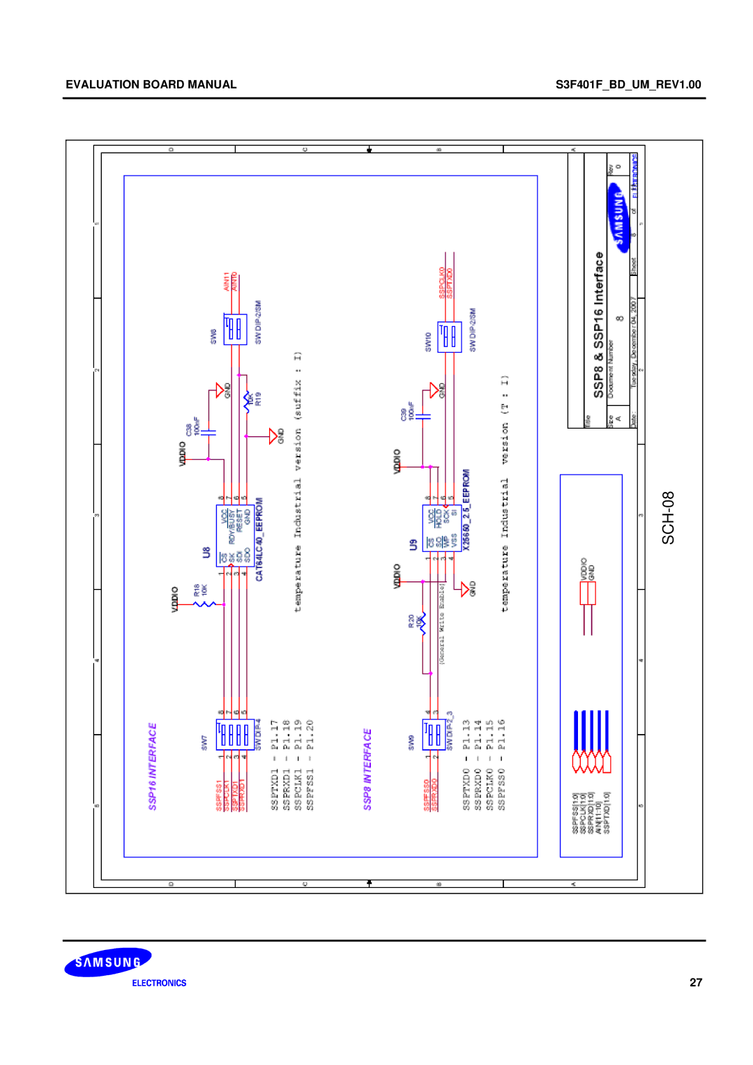 Samsung S3F401F manual SCH-08 