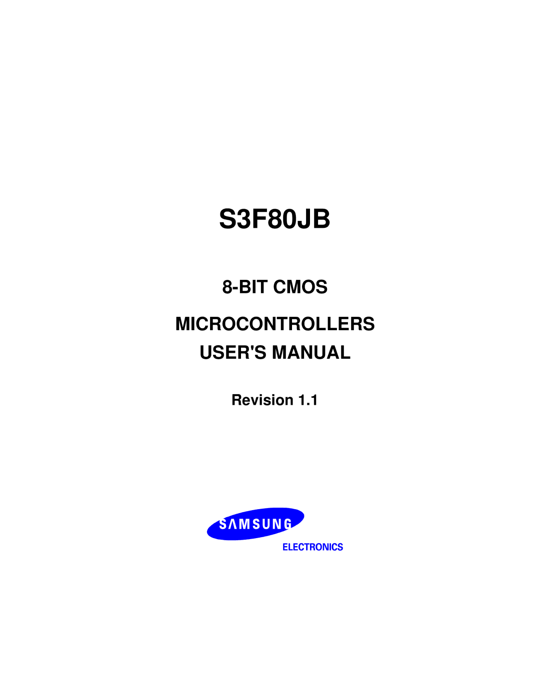 Samsung S3F80JB manual 