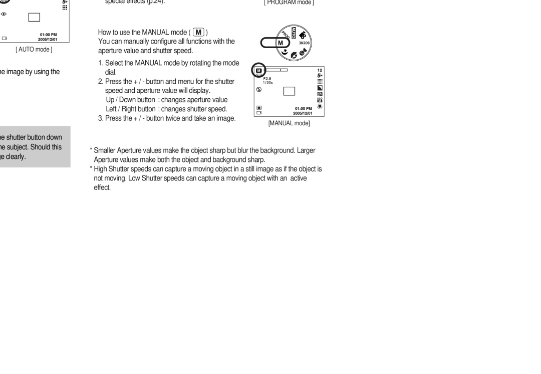 Samsung S500 user manual Starting the recording mode 