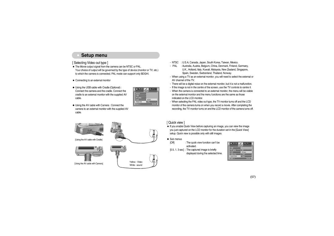 Samsung S700 manual Selecting Video out type, Ntsc 