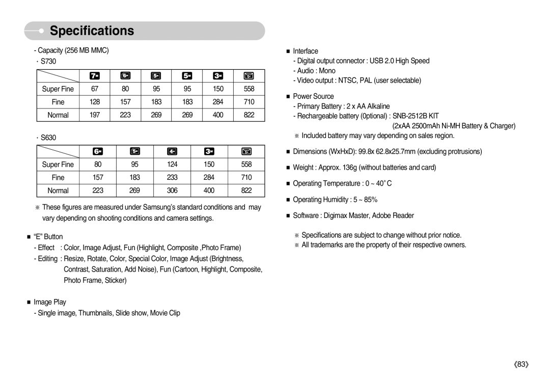 Samsung S730 manual 《83》 