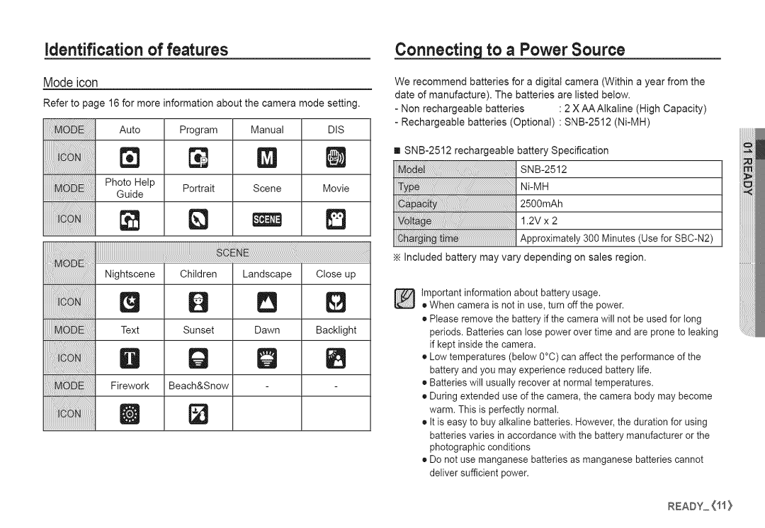 Samsung S760 manual Connecting to a Power Source, Mode icon 