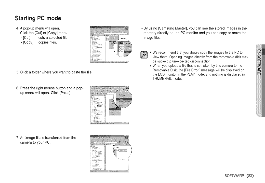 Samsung S760 manual Software 