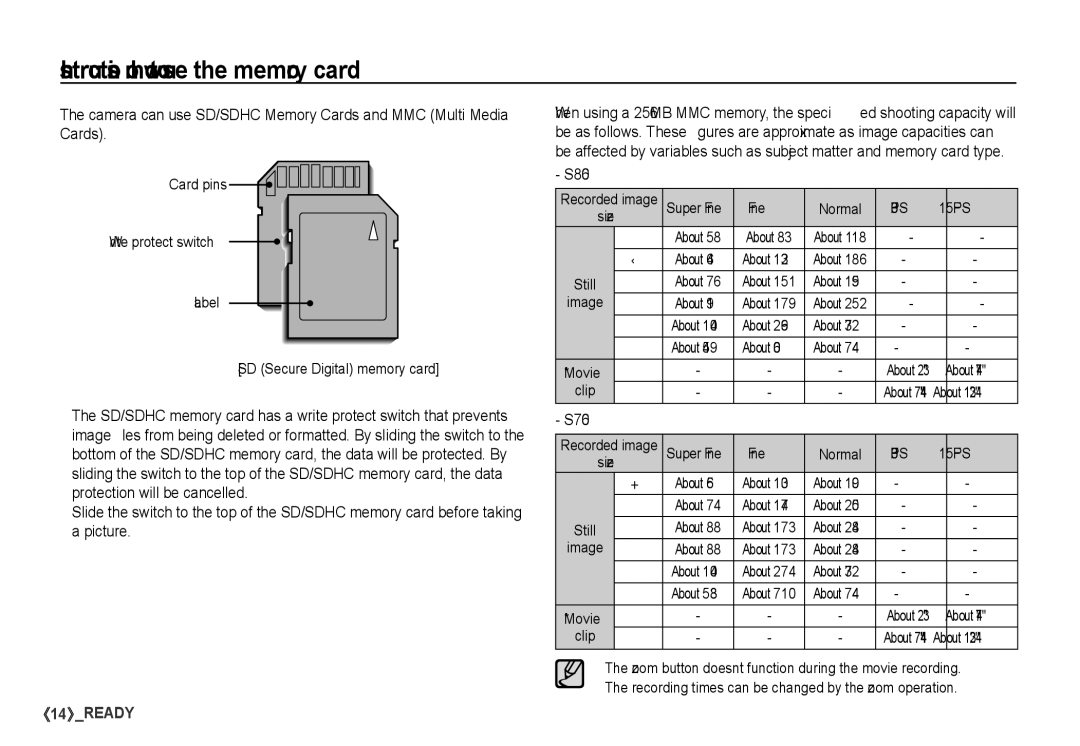 Samsung S760 manual S860, Fine Normal, Image, Clip 