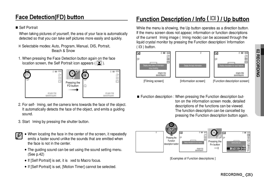 Samsung S760 manual Function Description / Info î / Up button, Button 