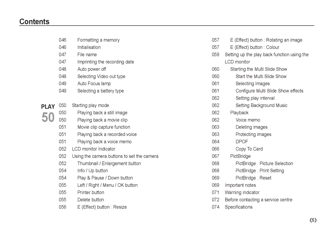 Samsung S760 manual Formatting a memory 057, Setting play interval, Effect button Rotating an image 