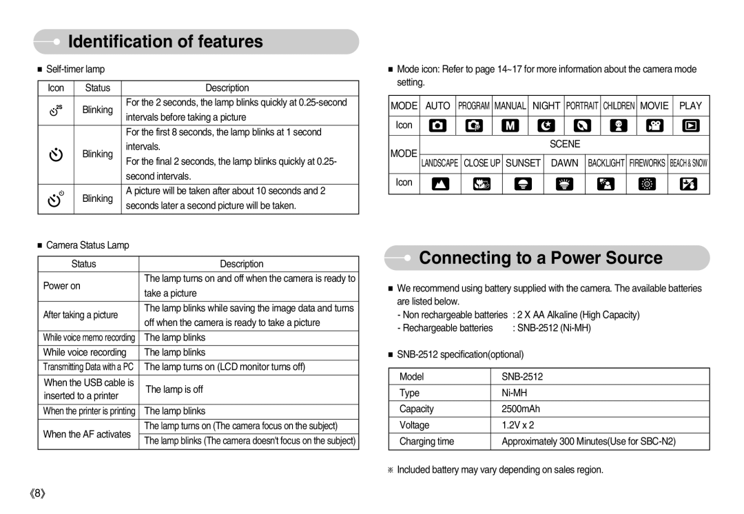 Samsung S830 user manual Connecting to a Power Source 