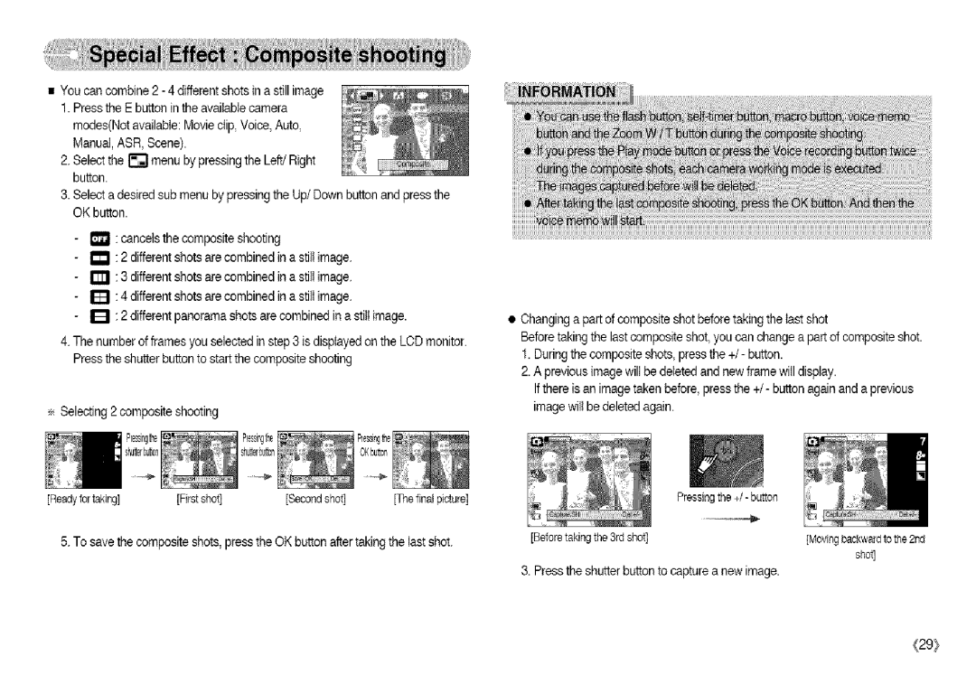 Samsung S850 manual Shot Pressthe shutter button to capture anew image 