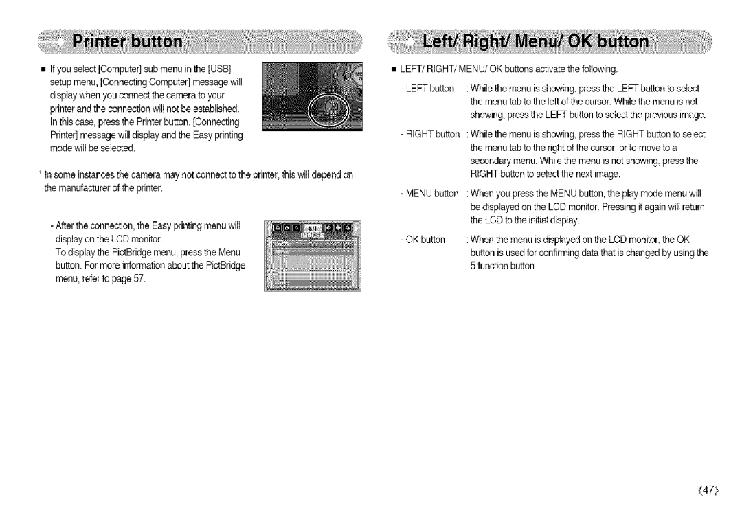 Samsung S850 manual IfyouselectComputersubmenuintheUSB, Themanufactureroftheprinter 