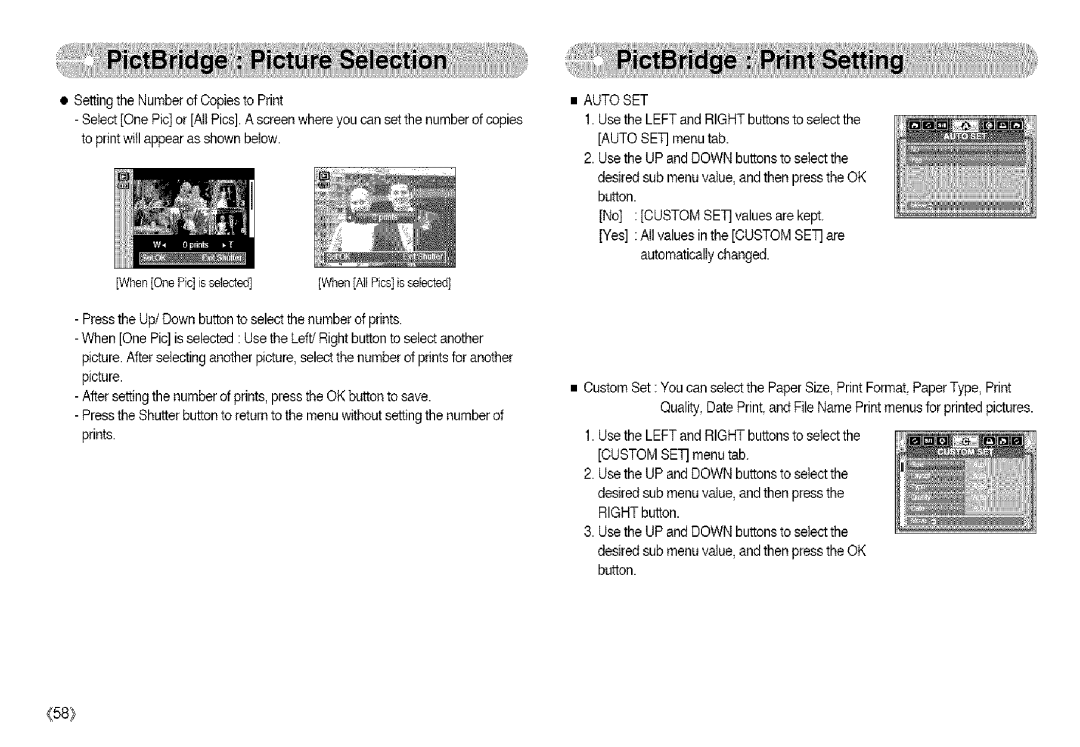 Samsung S850 manual When One Pic isselected 