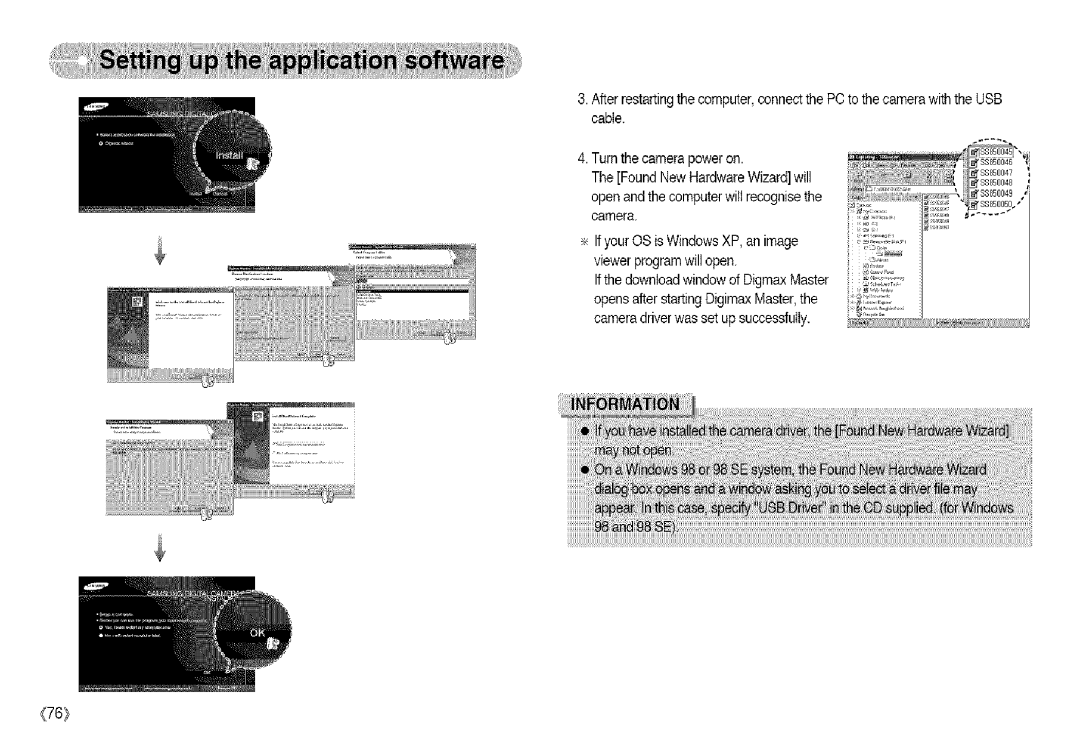 Samsung S850 manual Cable, ÷IfyourOSisWindowsXP,animage 