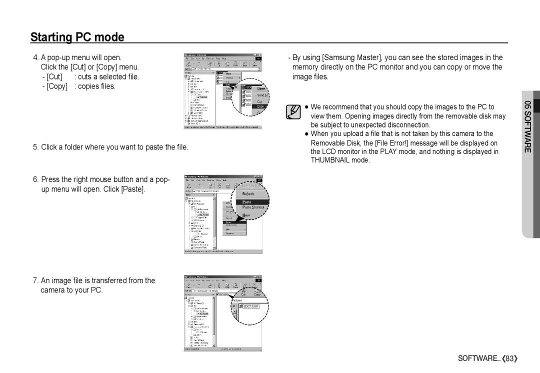 Samsung S860 manual Cut 