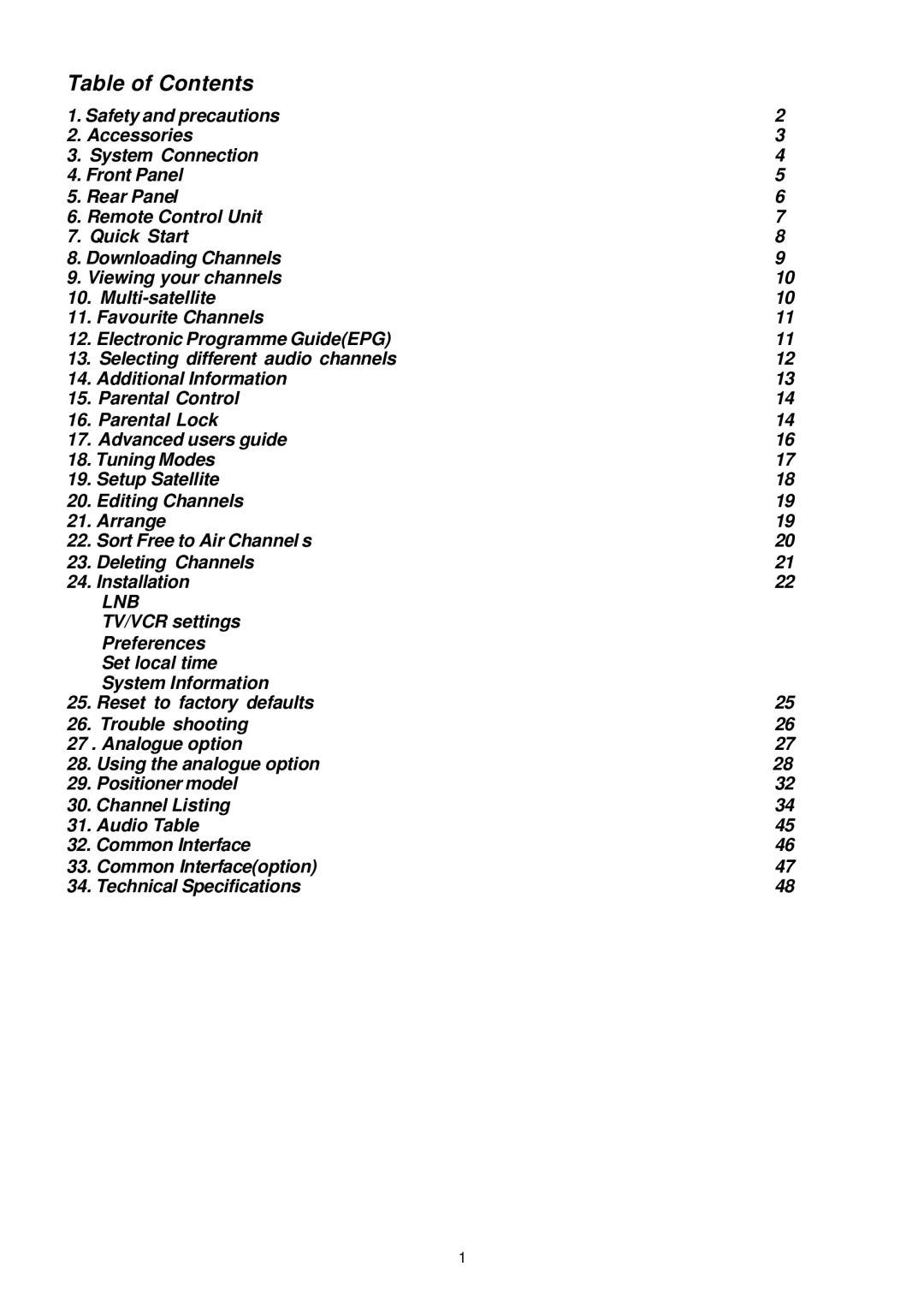 Samsung SADPCI-202 instruction manual Table of Contents 