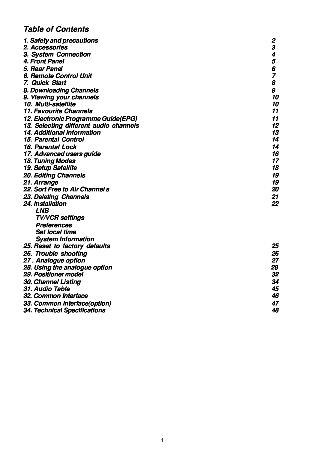 Samsung SADPCI-202 instruction manual Table of Contents 