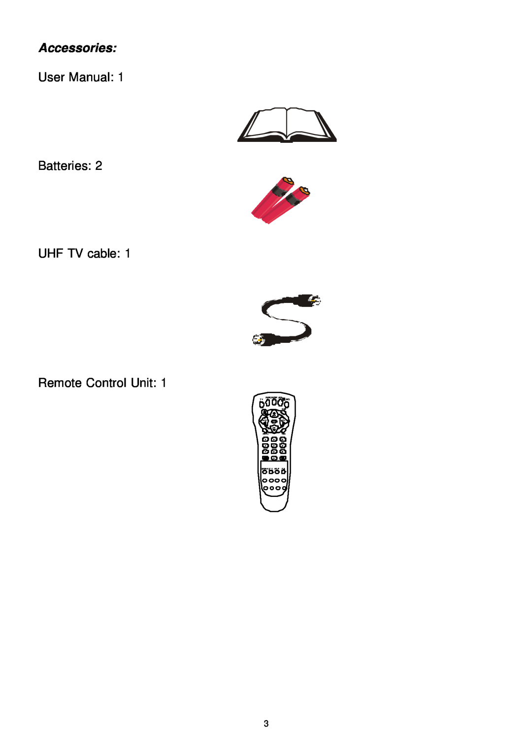 Samsung SADPCI-202 Accessories, Remote Control Unit, Radiotv Sat Lang, T V O L Menu, C H O K C H, Info Mute V O L Esc 