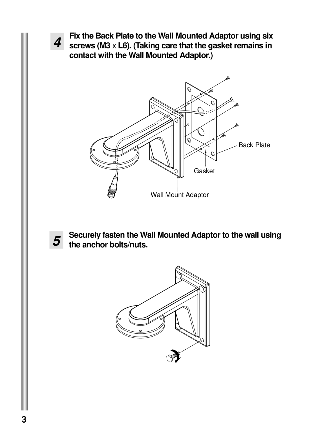 Samsung SADT-101WM manual Anchor bolts/nuts 