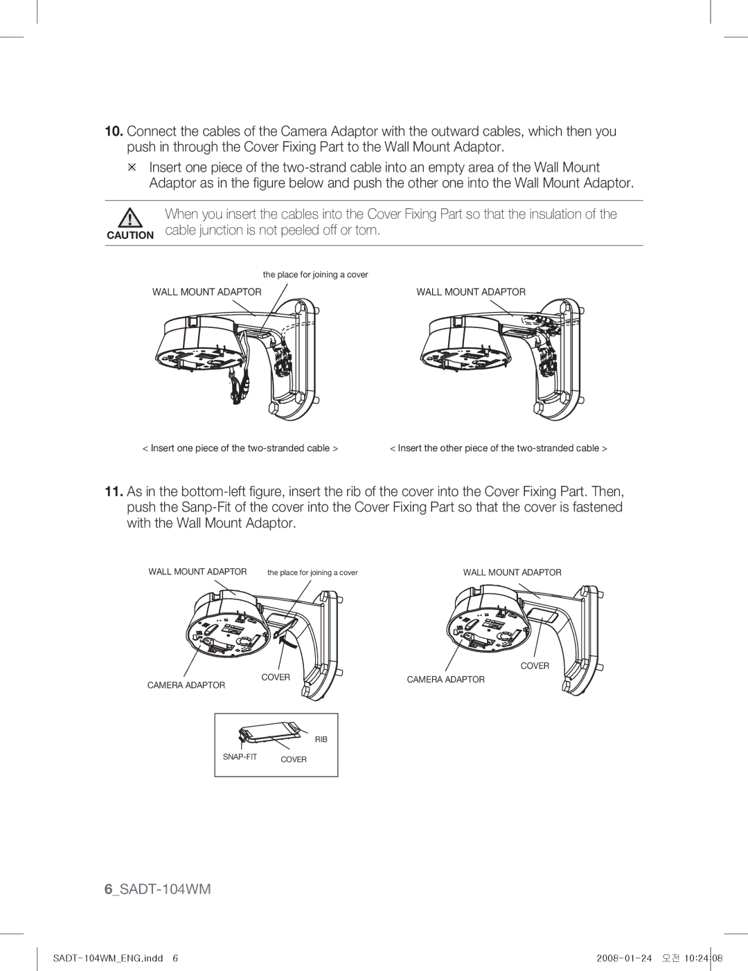 Samsung SADT-104WM manual Cover 