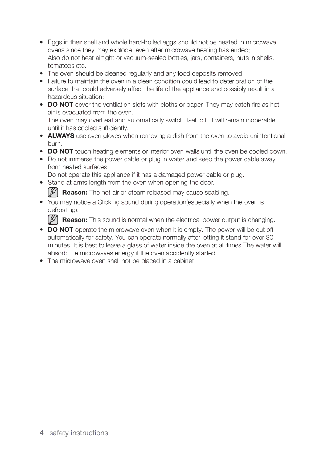 Samsung SAMI7/HAC manual Safety instructions 