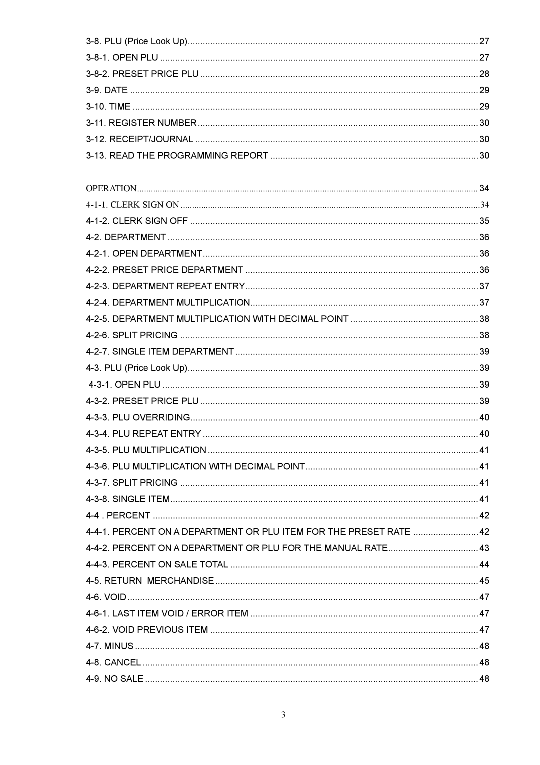 Samsung SAMSUNG ELECTRONIC CASH REGISTER, ER-290 manual Percent on a Department or PLU Item for the Preset Rate 