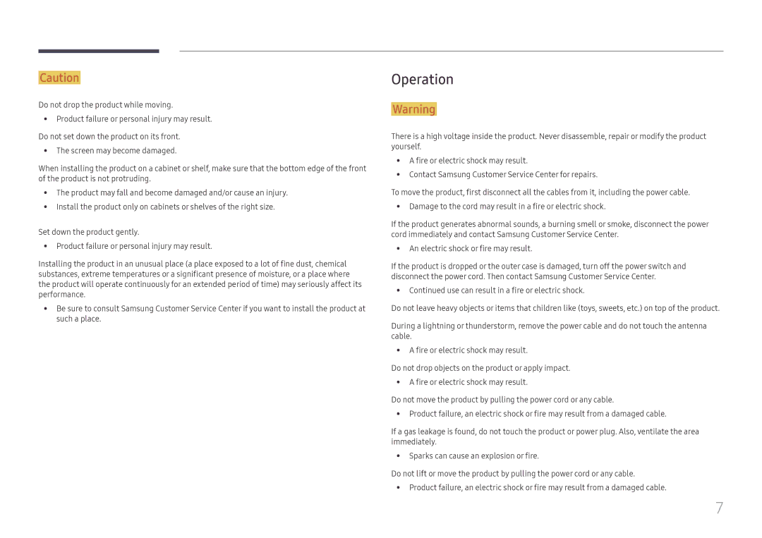 Samsung SBB-MT12EA/EN manual Operation 