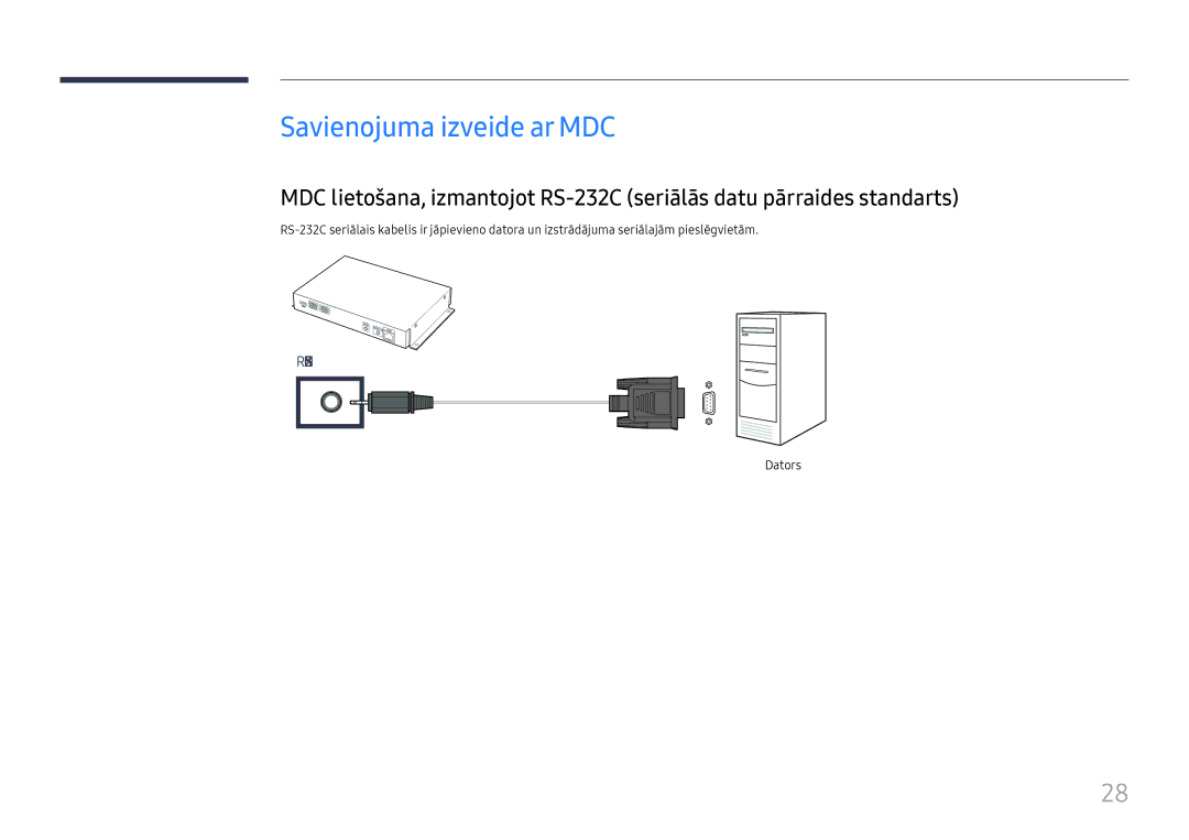 Samsung SBB-MT12EA/EN manual Savienojuma izveide ar MDC 