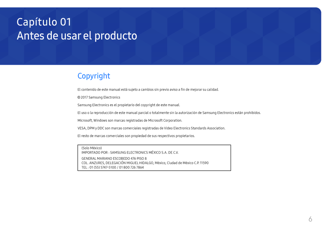 Samsung SBB-SNOWH3U/EN, LH025IFHSAS/EN, LH025IFHTAS/EN, LH015IFHTAS/EN, LH015IFHSAS/EN Antes de usar el producto, Copyright 