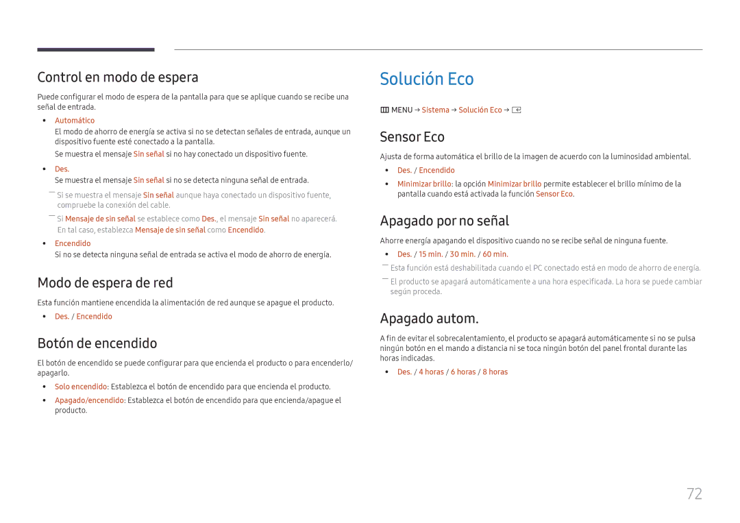 Samsung SBB-SNOWH3U/EN, LH025IFHSAS/EN, LH025IFHTAS/EN, LH015IFHTAS/EN, LH015IFHSAS/EN, LH020IFHSAS/EN manual Solución Eco 