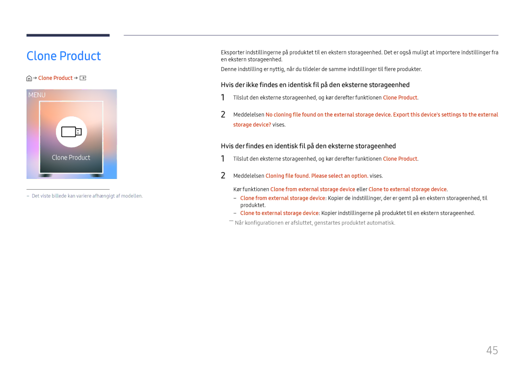 Samsung LH015IFHTAS/EN, SBB-SNOWH3U/EN, LH025IFHSAS/EN, LH025IFHTAS/EN manual → Clone Product → E, Storage device? vises 