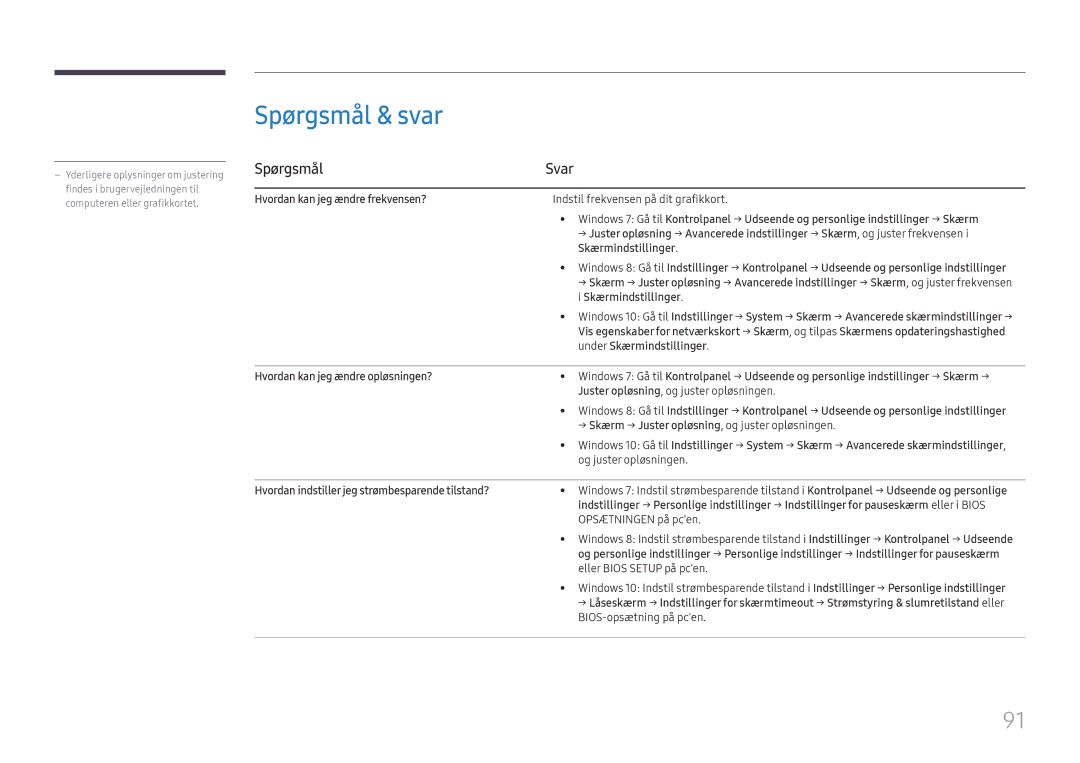 Samsung SBB-SNOWH3U/EN, LH025IFHSAS/EN, LH025IFHTAS/EN Spørgsmål & svar, Hvordan indstiller jeg strømbesparende tilstand? 