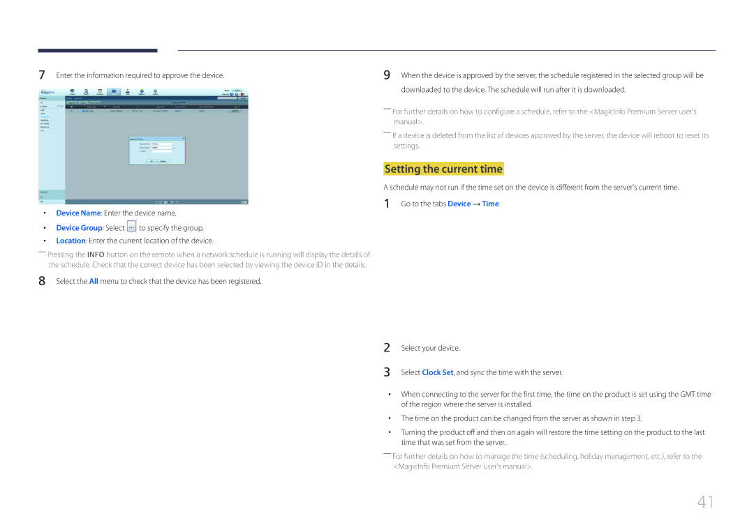 Samsung SBB-SS08EL1/XY, SBB-SS08EL1/EN manual Setting the current time 