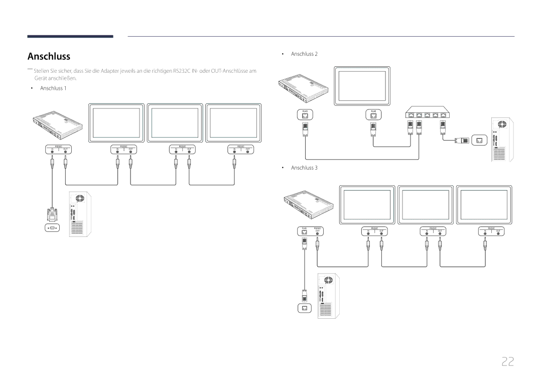 Samsung SBB-SS08EL1/EN manual Anschluss 