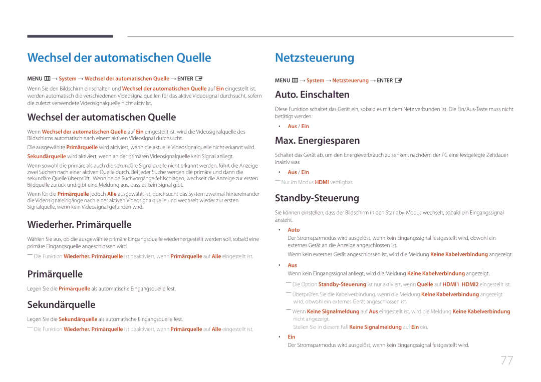 Samsung SBB-SS08EL1/EN manual Wechsel der automatischen Quelle, Netzsteuerung 