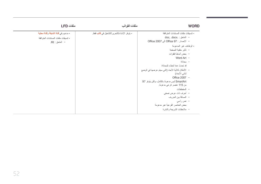 Samsung SBB-SS08EL1/EN manual Lfd تافلم بلاوقلا تافلم, ةيلحم ةانقو ةكبشلا ةانق يف موعدم 